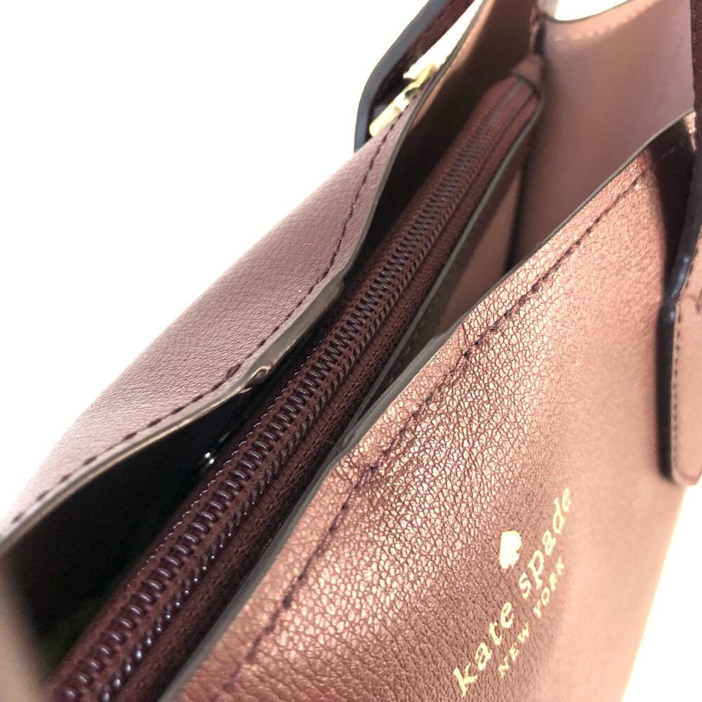 Kate Spade Harper Medium Satchel in Cherrywood AUTHENTICATED - Picture 5 of 15